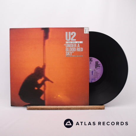 U2 Live "Under A Blood Red Sky" LP Vinyl Record - Front Cover & Record