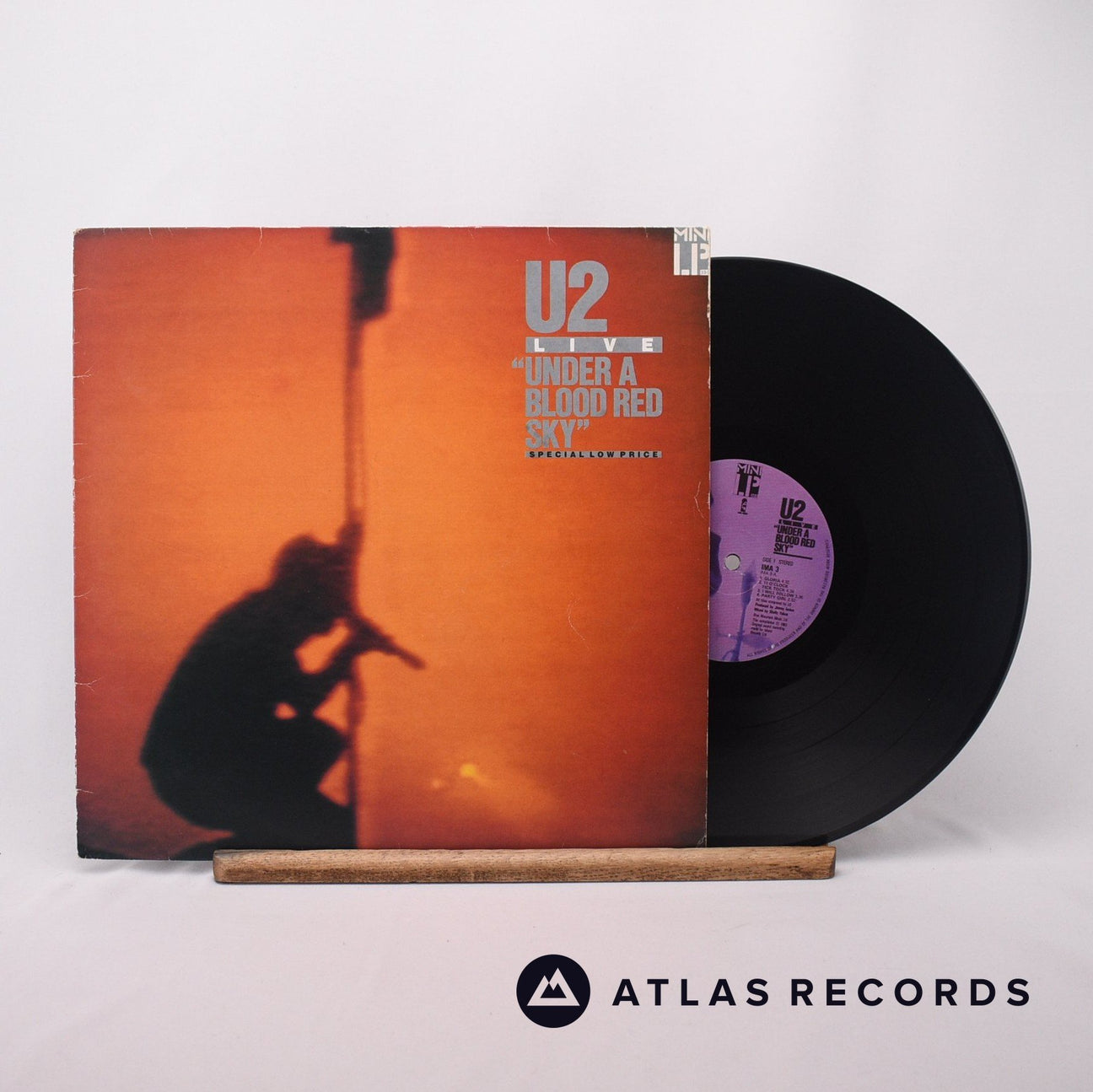 U2 Live "Under A Blood Red Sky" LP Vinyl Record - Front Cover & Record