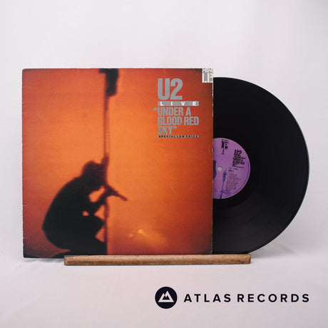 U2 Live "Under A Blood Red Sky" LP Vinyl Record - Front Cover & Record