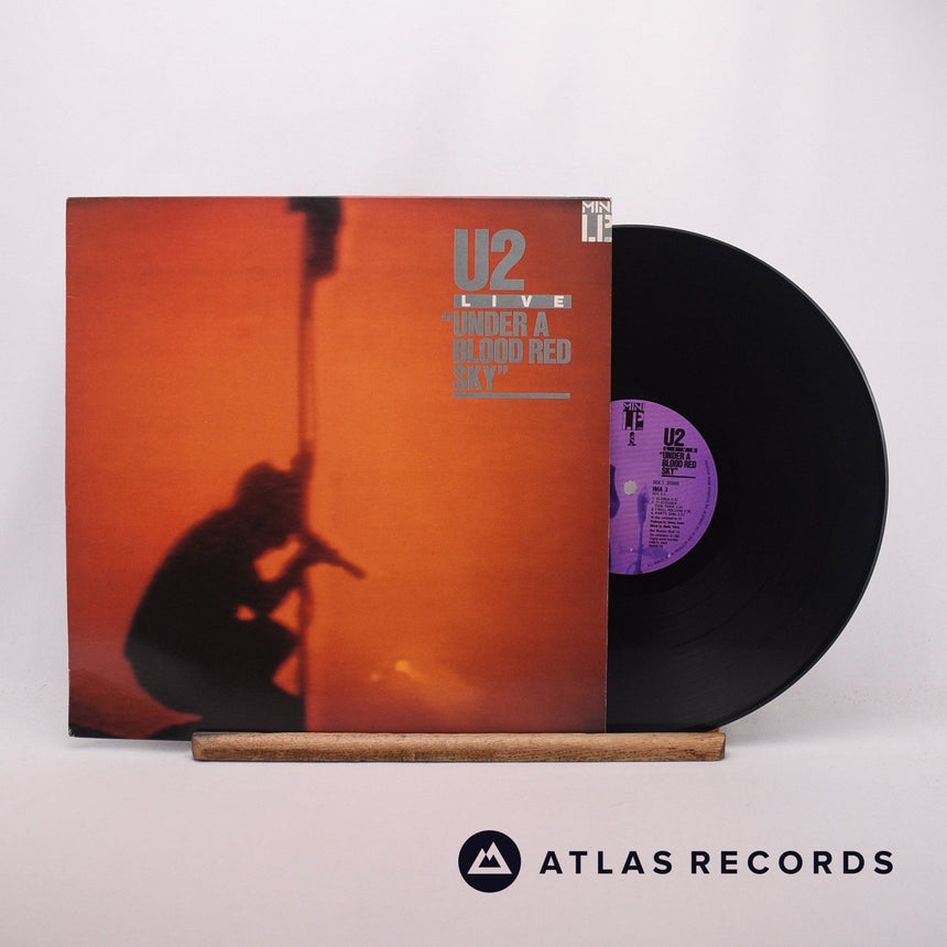 U2 Live "Under A Blood Red Sky" LP Vinyl Record - Front Cover & Record
