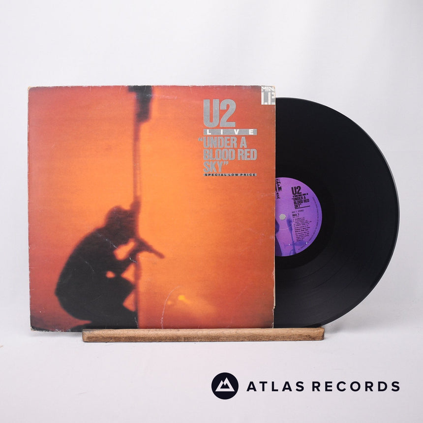 U2 Live "Under A Blood Red Sky" LP Vinyl Record - Front Cover & Record