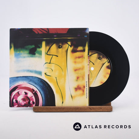 U2 Mysterious Ways 7" Vinyl Record - Front Cover & Record