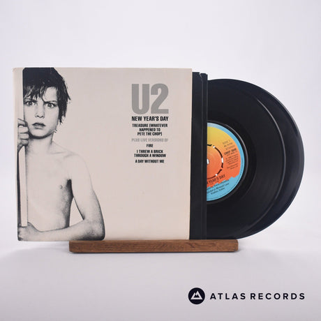 U2 New Year's Day 2 x 7" Vinyl Record - Front Cover & Record