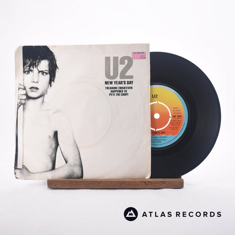 U2 New Year's Day 7" Vinyl Record - Front Cover & Record