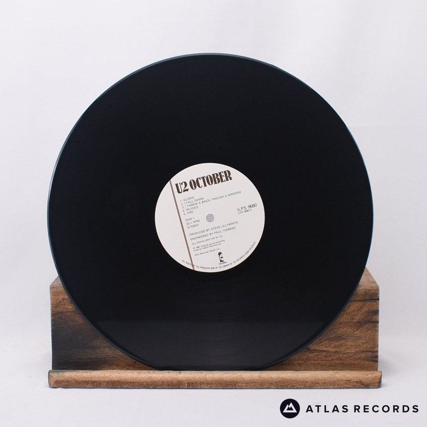 U2 - October - Textured Sleeve Townhouse A-1U B-1U LP Vinyl Record - VG+/EX