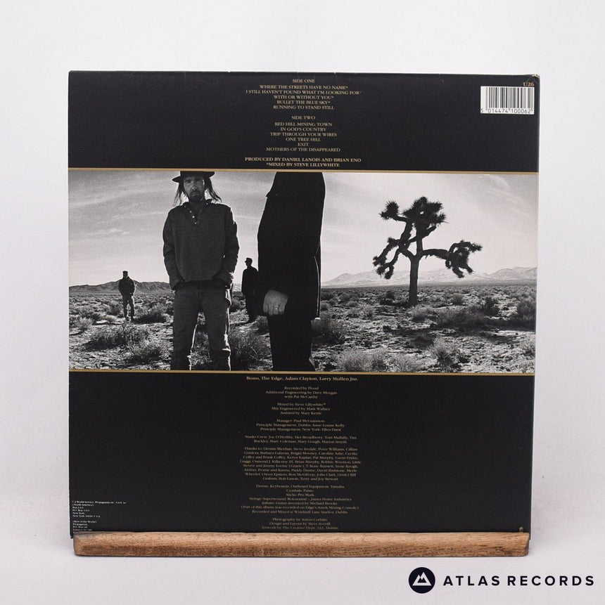 U2 - The Joshua Tree - Lyric Sheet Gatefold A-2 B-1 LP Vinyl Record - VG+/EX