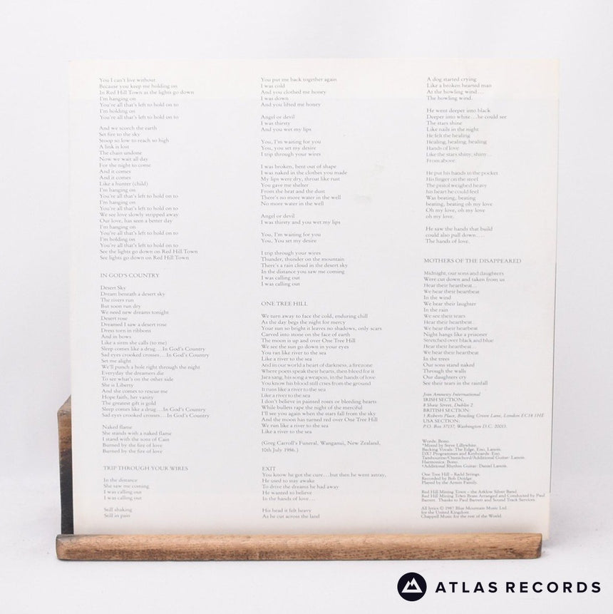 U2 - The Joshua Tree - 180G Booklet Gold Lyric Sheet Reissue 2 x LP Vinyl Record