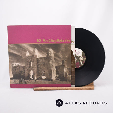 U2 The Unforgettable Fire LP Vinyl Record - Front Cover & Record