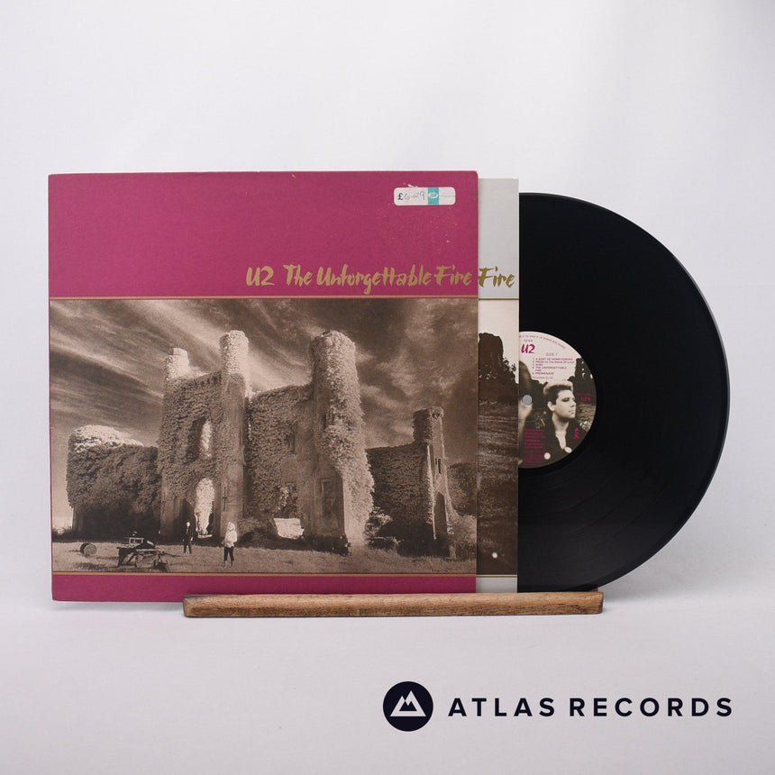 U2 The Unforgettable Fire LP Vinyl Record - Front Cover & Record