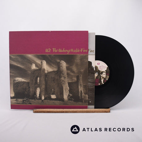 U2 The Unforgettable Fire LP Vinyl Record - Front Cover & Record