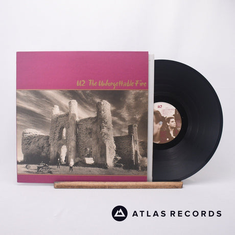 U2 The Unforgettable Fire LP Vinyl Record - Front Cover & Record