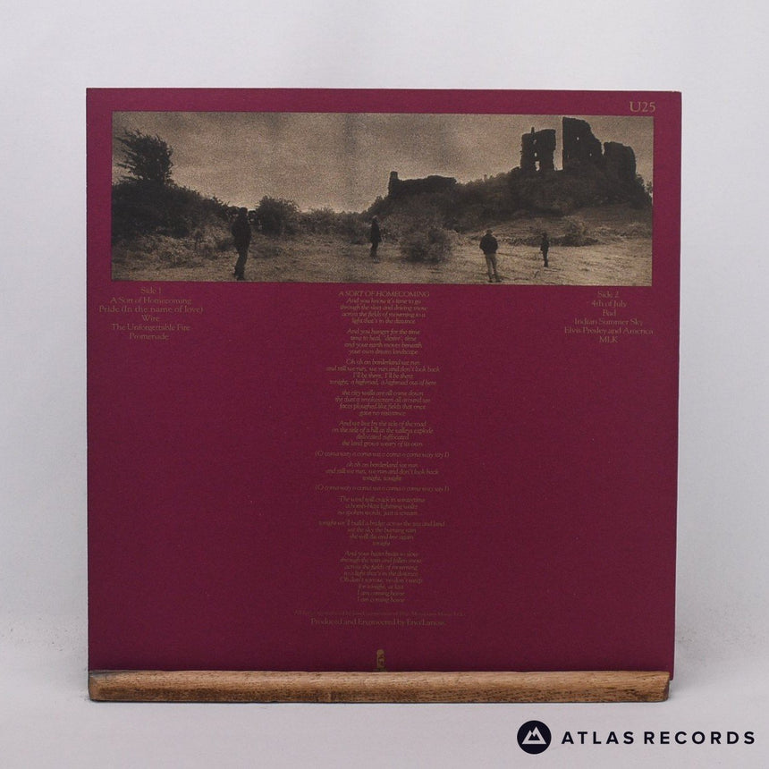 U2 - The Unforgettable Fire - Textured Sleeve A-4U B-7U LP Vinyl Record - NM/EX