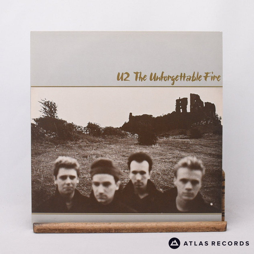 U2 - The Unforgettable Fire - Textured Sleeve LP Vinyl Record - VG+/EX