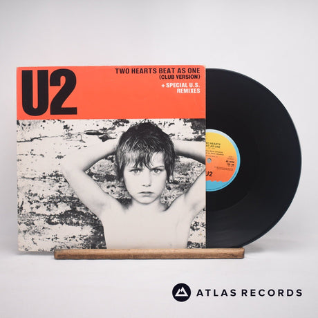 U2 Two Hearts Beat As One 12" Vinyl Record - Front Cover & Record