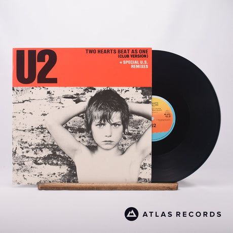 U2 Two Hearts Beat As One 12" Vinyl Record - Front Cover & Record