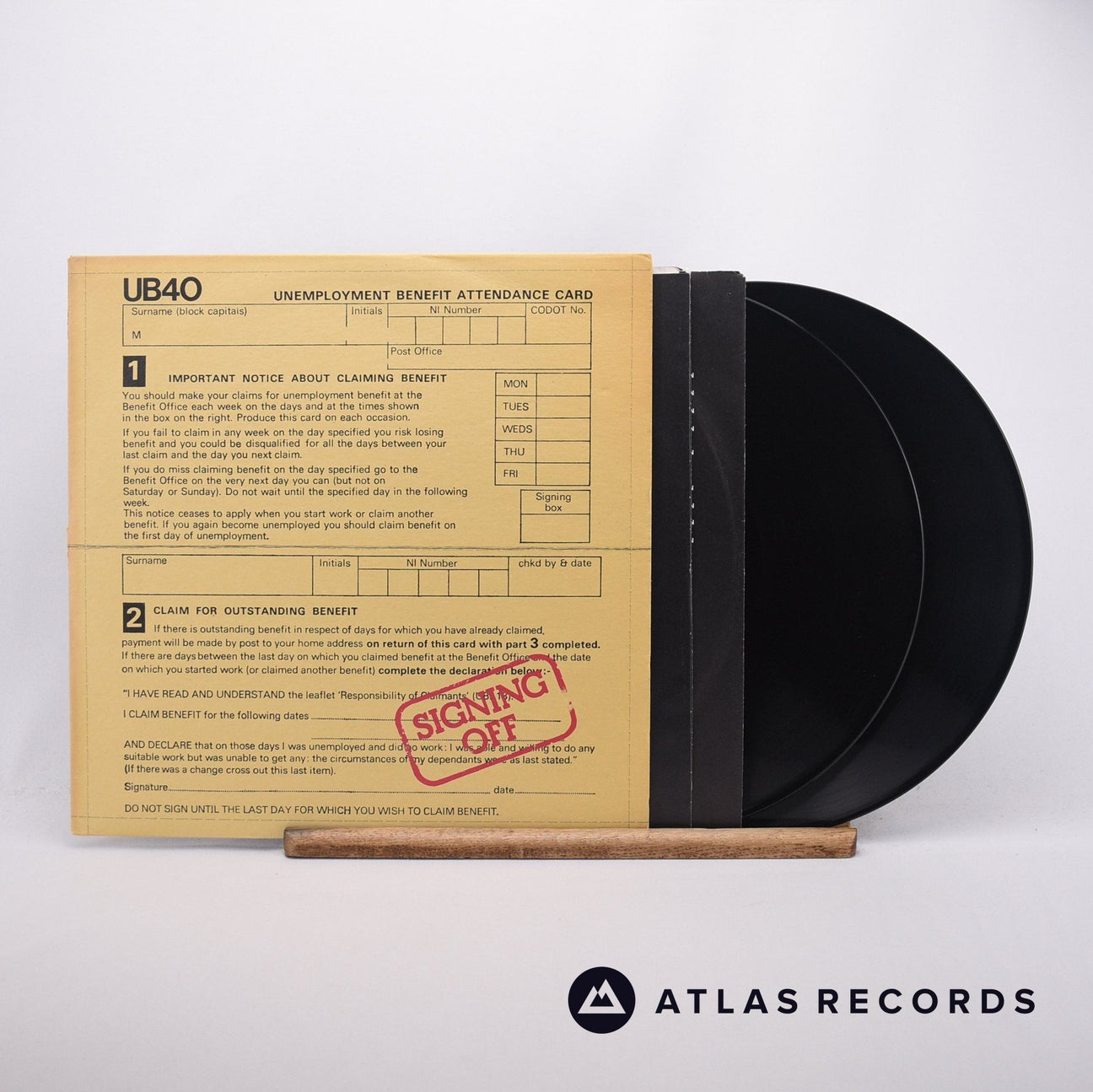 UB40 Signing Off LP + 12" Vinyl Record - Front Cover & Record