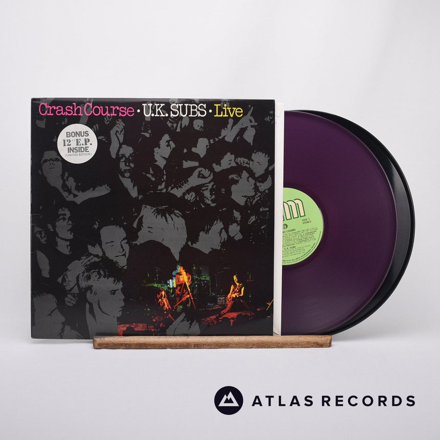 UK Subs - Crash Course - Live - A-1 B-1 A-2 B-1 LP + 12" Vinyl Record - EX/EX