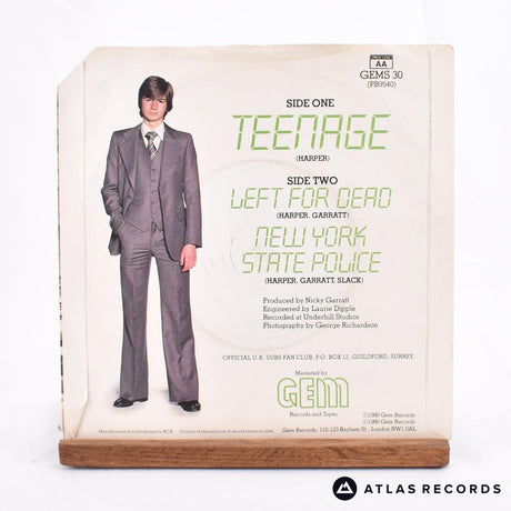 UK Subs - Teenage - Pink 7" Vinyl Record - VG+/EX