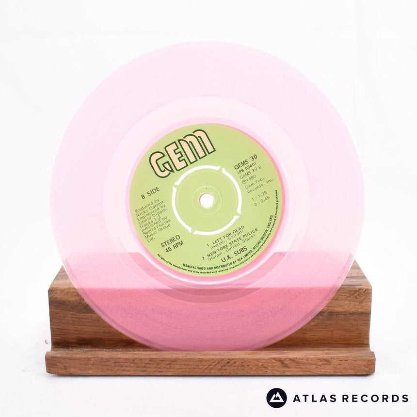 UK Subs - Teenage - Pink 7" Vinyl Record - VG+/EX