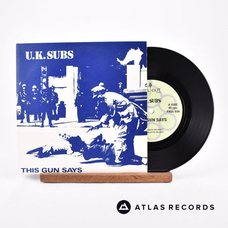 UK Subs This Gun Says 7" Vinyl Record - Front Cover & Record