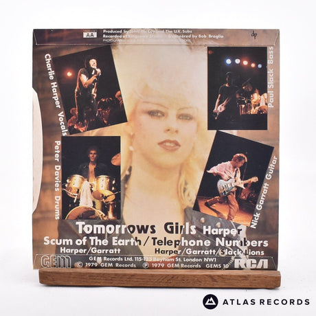 UK Subs - Tomorrows Girls - Blue 7" Vinyl Record - EX/EX