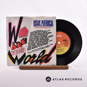 USA For Africa We Are The World 7" Vinyl Record - Front Cover & Record