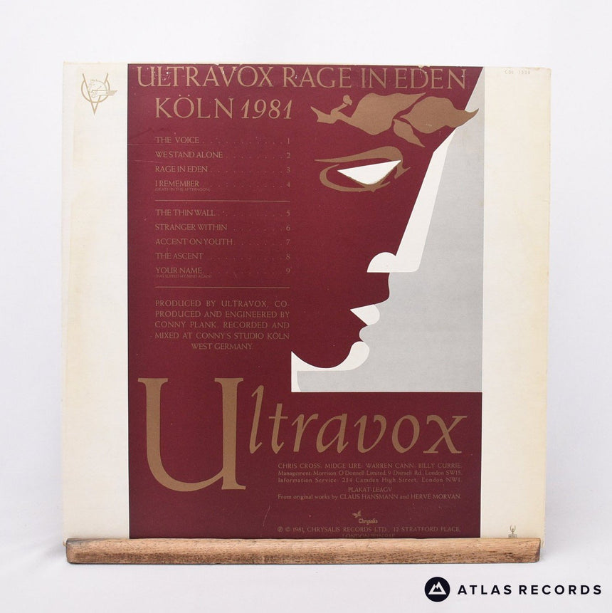 Ultravox - Rage In Eden - Townhouse LP Vinyl Record - VG+/VG+