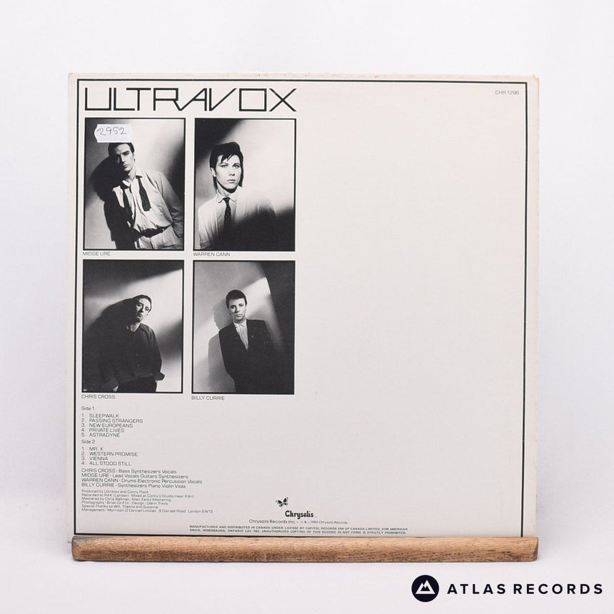 Ultravox - Vienna - Canada LP Vinyl Record - EX/EX