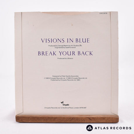 Ultravox - Visions In Blue - Clear 7" Vinyl Record - EX/VG+