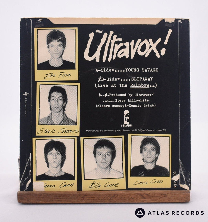 Ultravox - Young Savage - Reissue 7" Vinyl Record - VG/EX