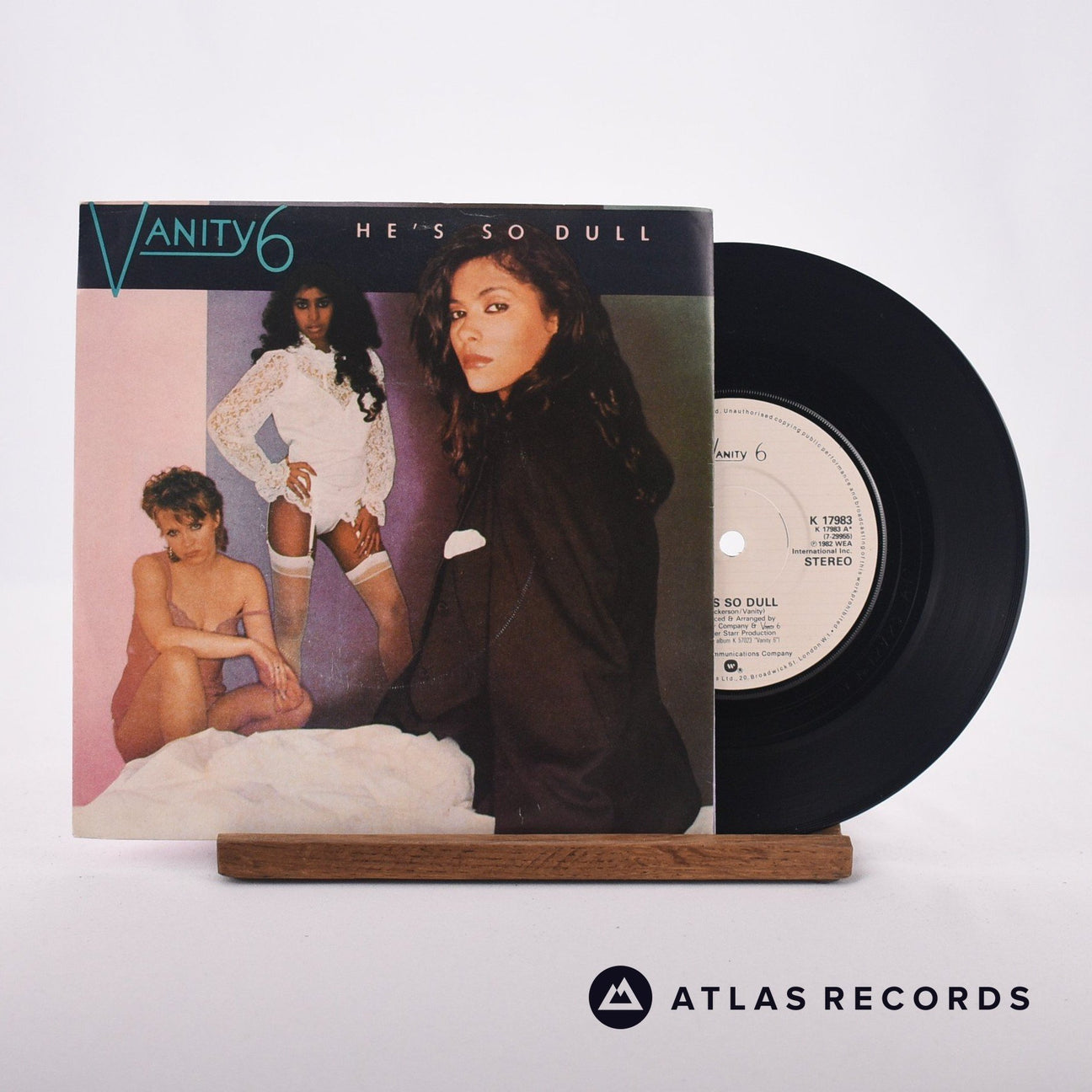 Vanity 6 He's So Dull 7" Vinyl Record - Front Cover & Record