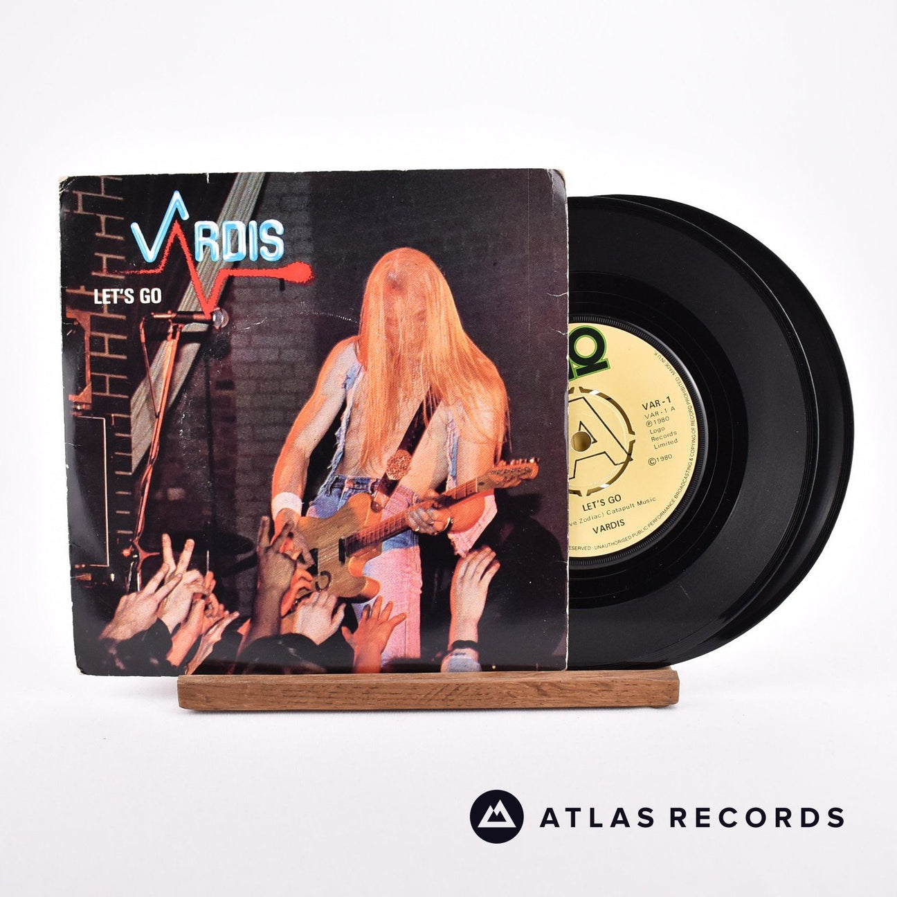 Vardis Let's Go 2 x 7" Vinyl Record - Front Cover & Record