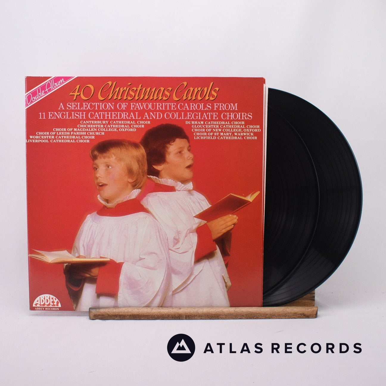 Various 40 Christmas Carols 2 x LP Vinyl Record - Front Cover & Record
