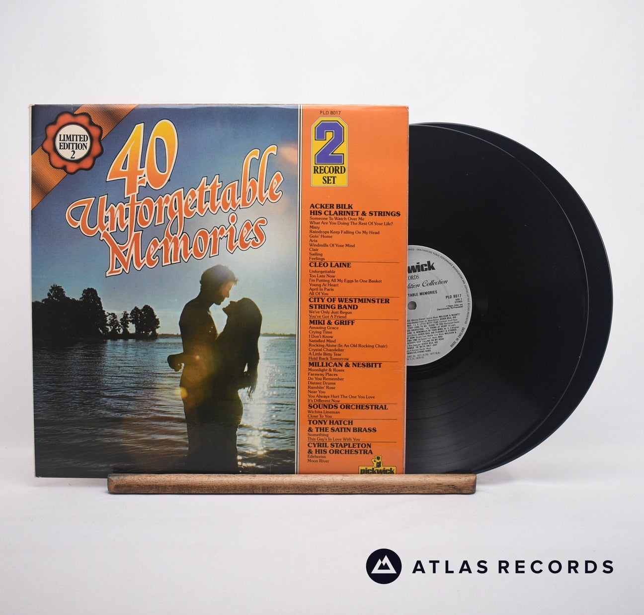 Various 40 Unforgettable Memories Double LP Vinyl Record - Front Cover & Record