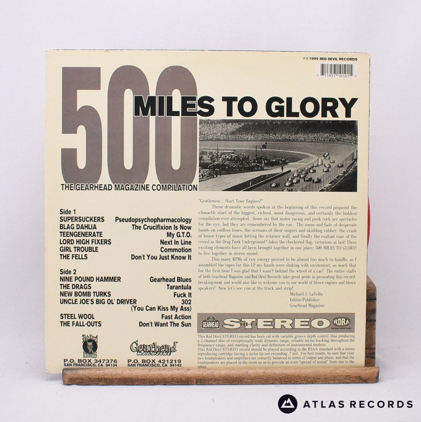 Various - 500 Miles To Glory - Red Translucent Insert Us LP Vinyl Record - EX/NM