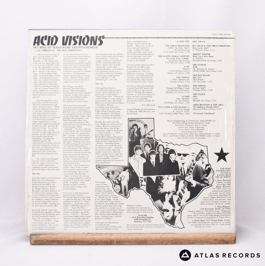 Various - Acid Visions - Usa A B LP Vinyl Record - EX/EX