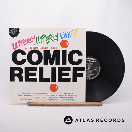 Various Comic Relief Presents Utterly Utterly Live LP Vinyl Record - Front Cover & Record
