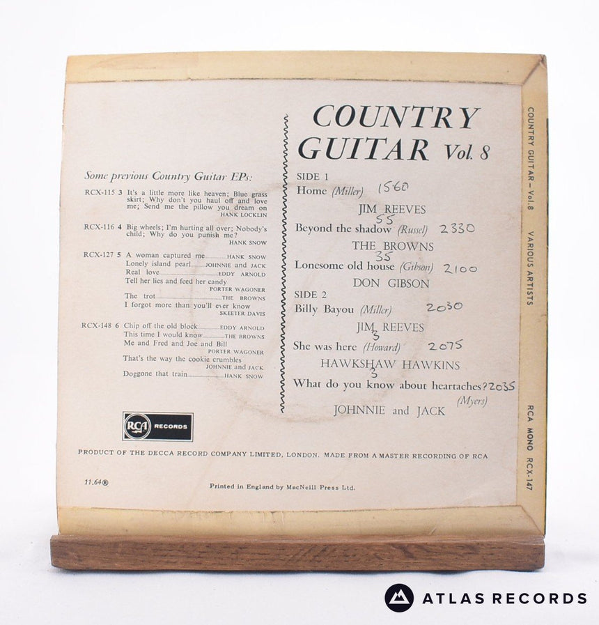 Various - Country Guitar Vol. 8 - 7" EP Vinyl Record - VG+/VG+