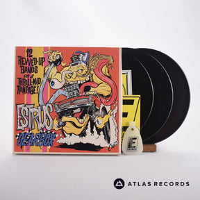 Various Estrus Gearbox 3 x 7"Box Set Vinyl Record - Front Cover & Record