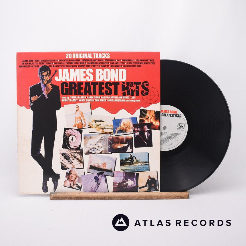 Various James Bond Greatest Hits LP Vinyl Record - Front Cover & Record