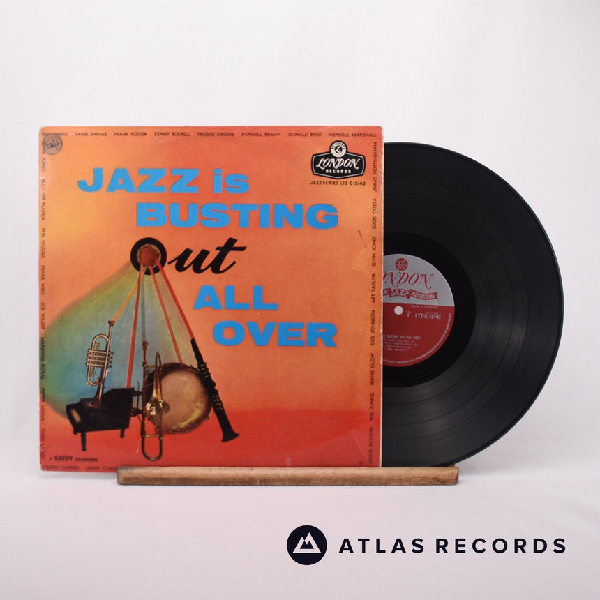 Various Jazz Is Busting Out All Over LP Vinyl Record - Front Cover & Record