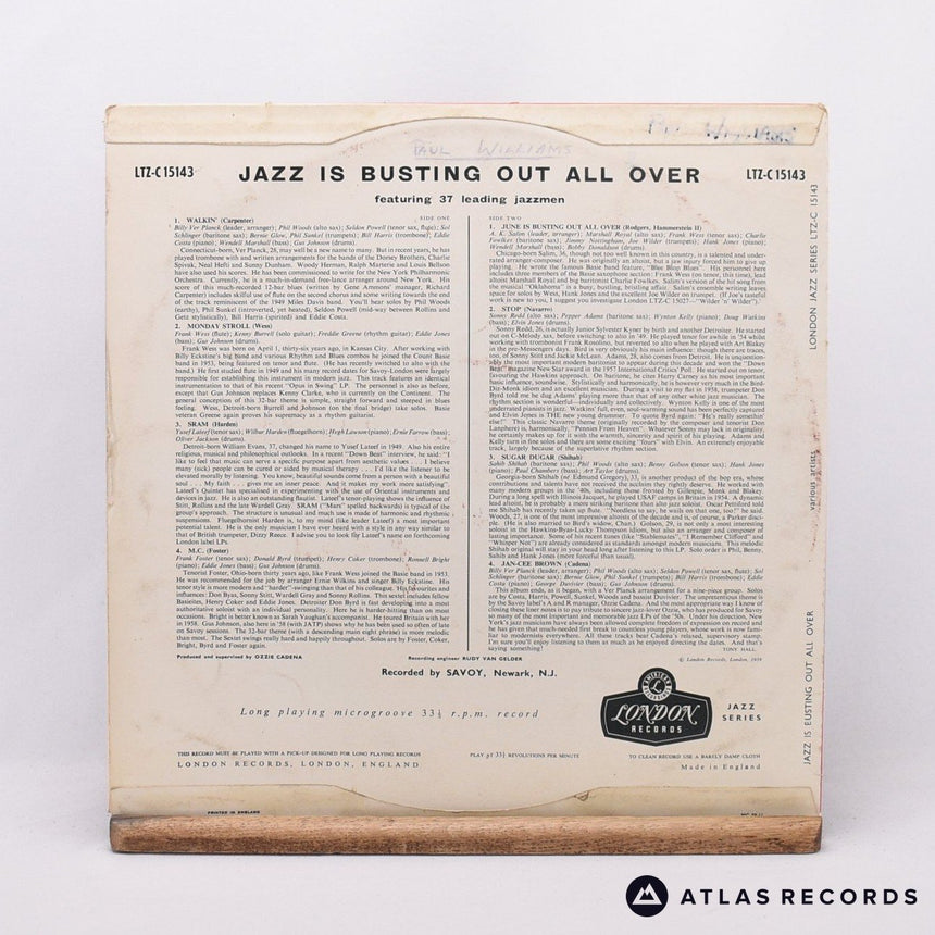 Various - Jazz Is Busting Out All Over - Mono Reissue LP Vinyl Record - VG+/VG+