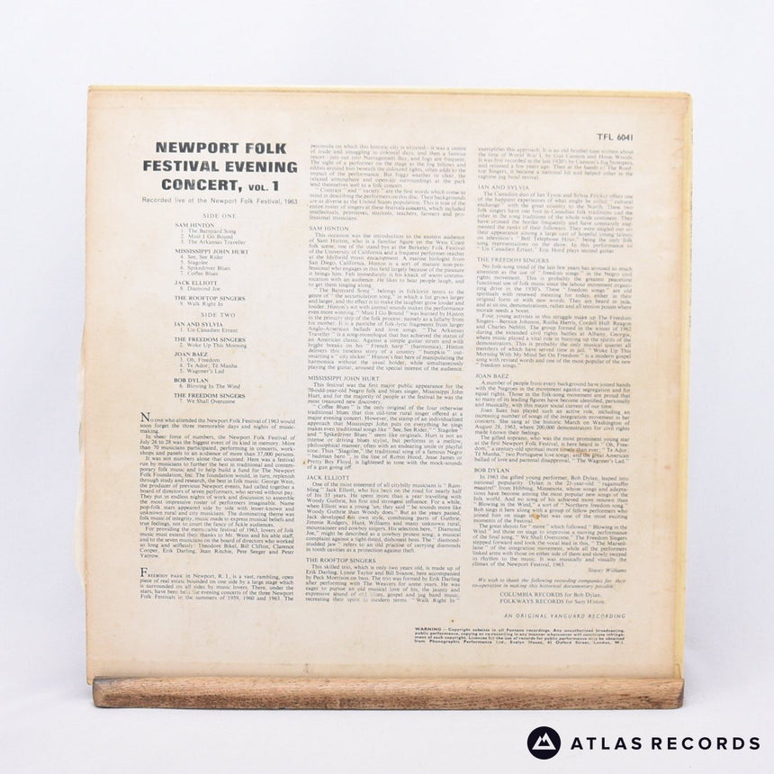 Various - Newport Folk Festival 1963 Evening Concert Vol.1 - LP Vinyl Record