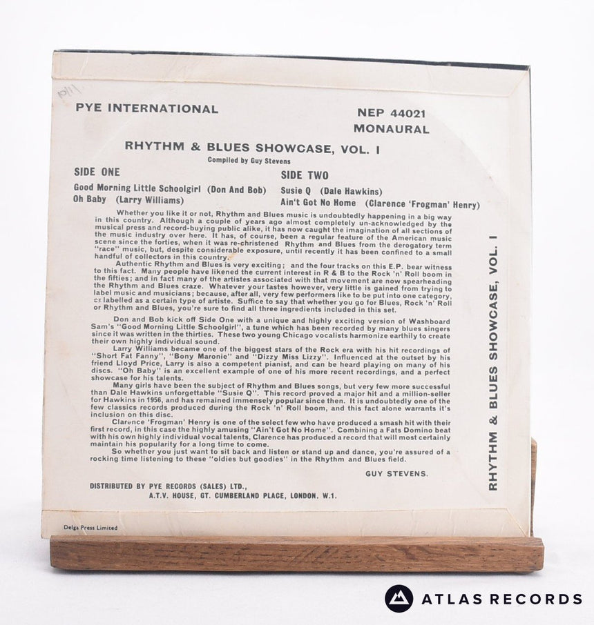 Various - Rhythm And Blues Showcase Vol. I - 7" EP Vinyl Record - VG+/VG+
