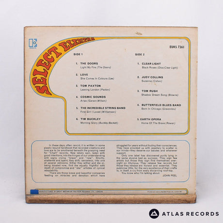 Various - Select Elektra - A1 B1 LP Vinyl Record - VG+/VG+