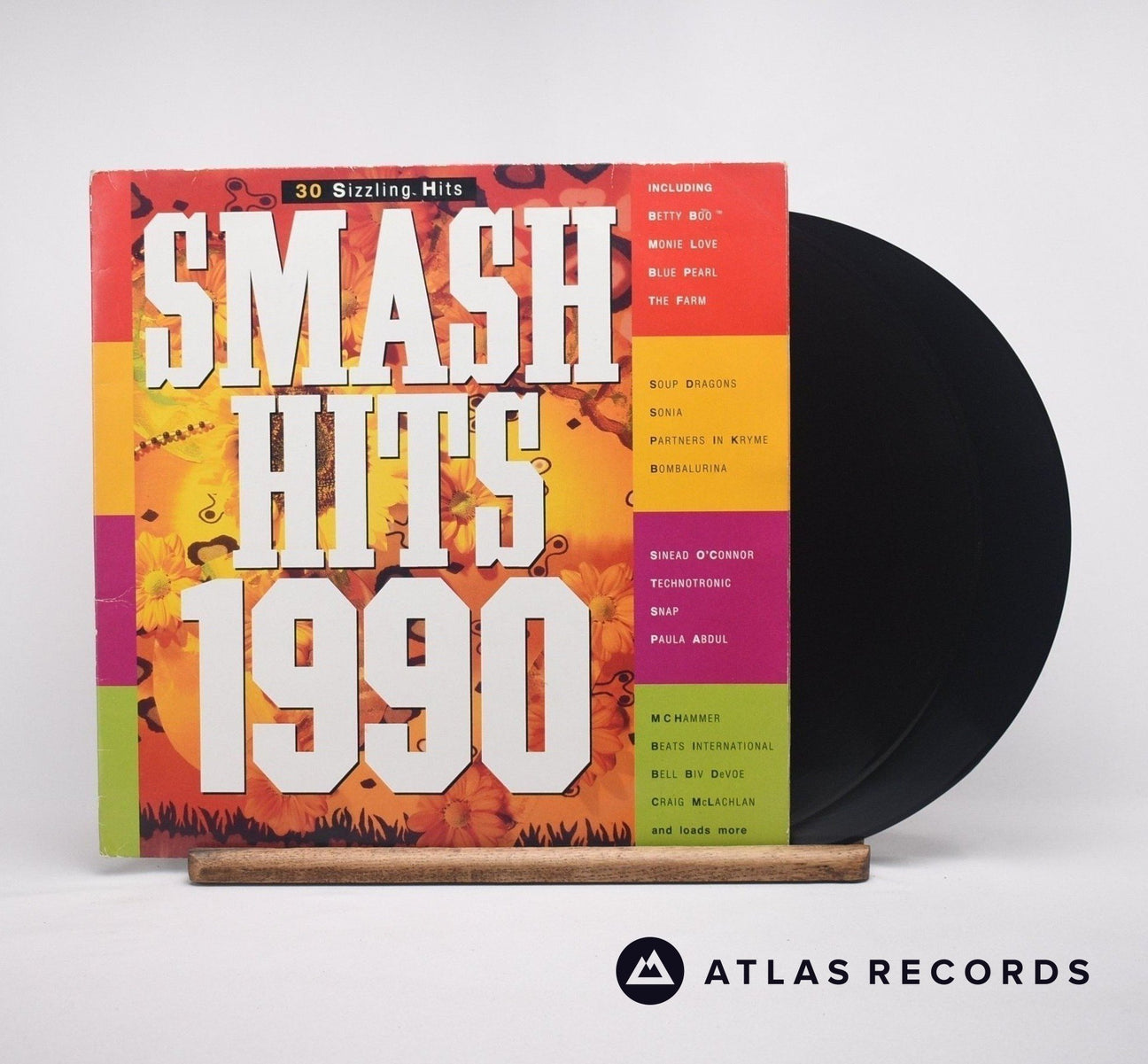 Various Smash Hits 1990 Double LP Vinyl Record - Front Cover & Record