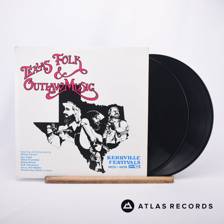 Various Texas Folk & Outlaw Music 2 x LP Vinyl Record - Front Cover & Record