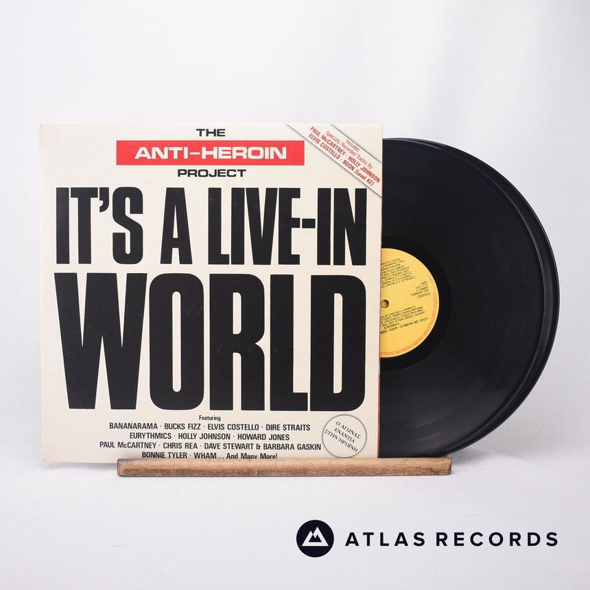 Various The Anti-Heroin Project - It's A Live-In World 2 x LP Vinyl Record - Front Cover & Record