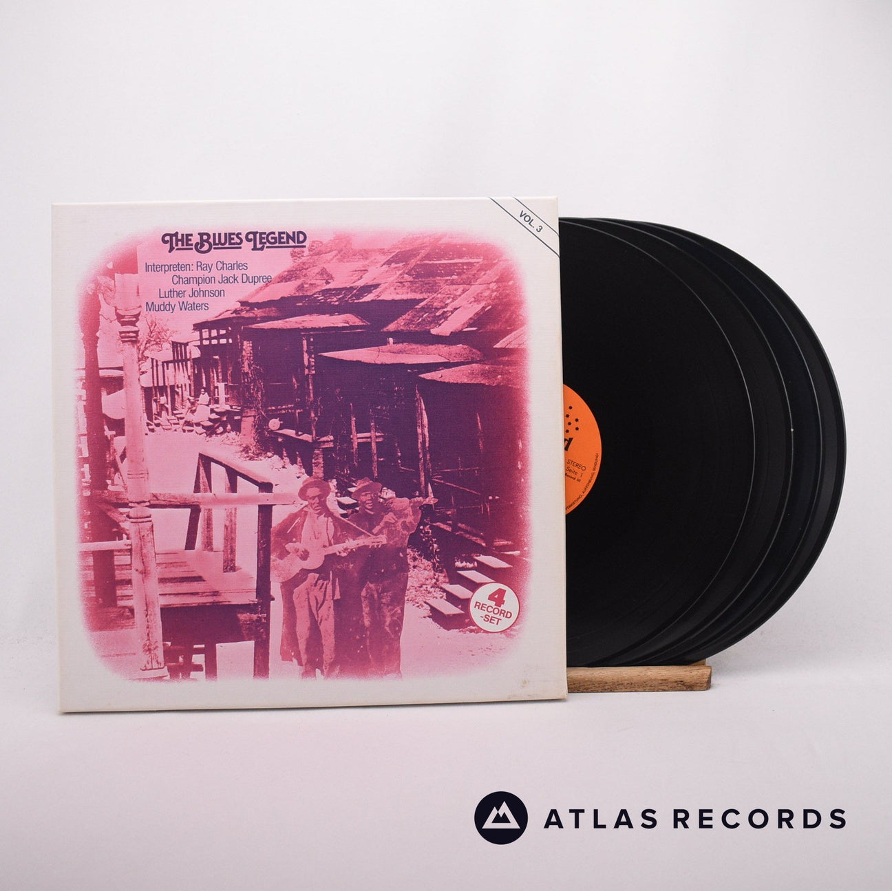 Various The Blues Legend Vol. 3 4 x LP Vinyl Record - Front Cover & Record