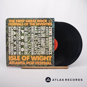 Various The First Great Rock Festivals Of The Seventies - Isle Of Wight 3 x LP Vinyl Record - Front Cover & Record